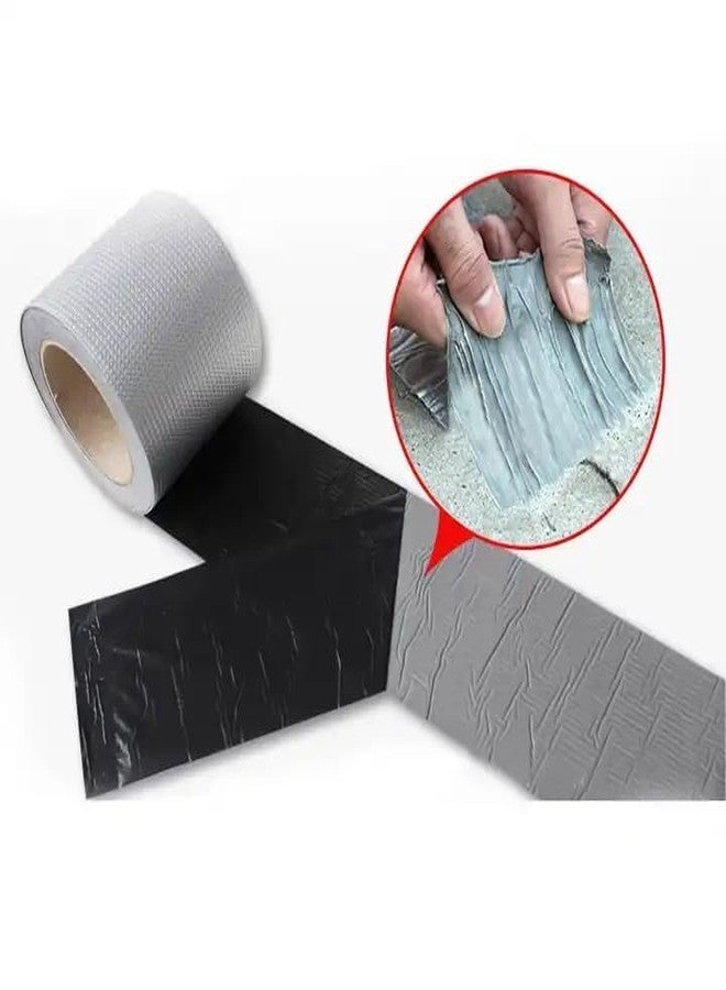 AGGBRO Strong Adhesive Waterproof Permanent Repair Aluminum Butyl Tape Rubber Foil Suitable for Roof Leak, surface Crack, Window Sill Gap, Boat Sealing, Home Renovation, 4 Inch x 5 Meters - Image 3